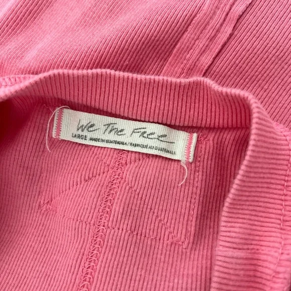 We The Free Pink Muscle Tee Vibrant Soft Casual - Picture 3 of 3